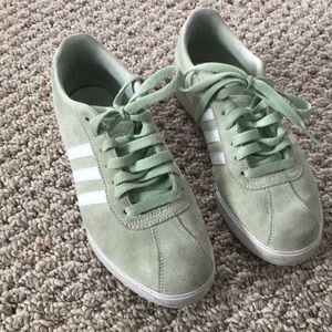 Adidas light green sneakers